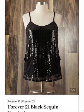 Forever 21 Black Sequin Camisole